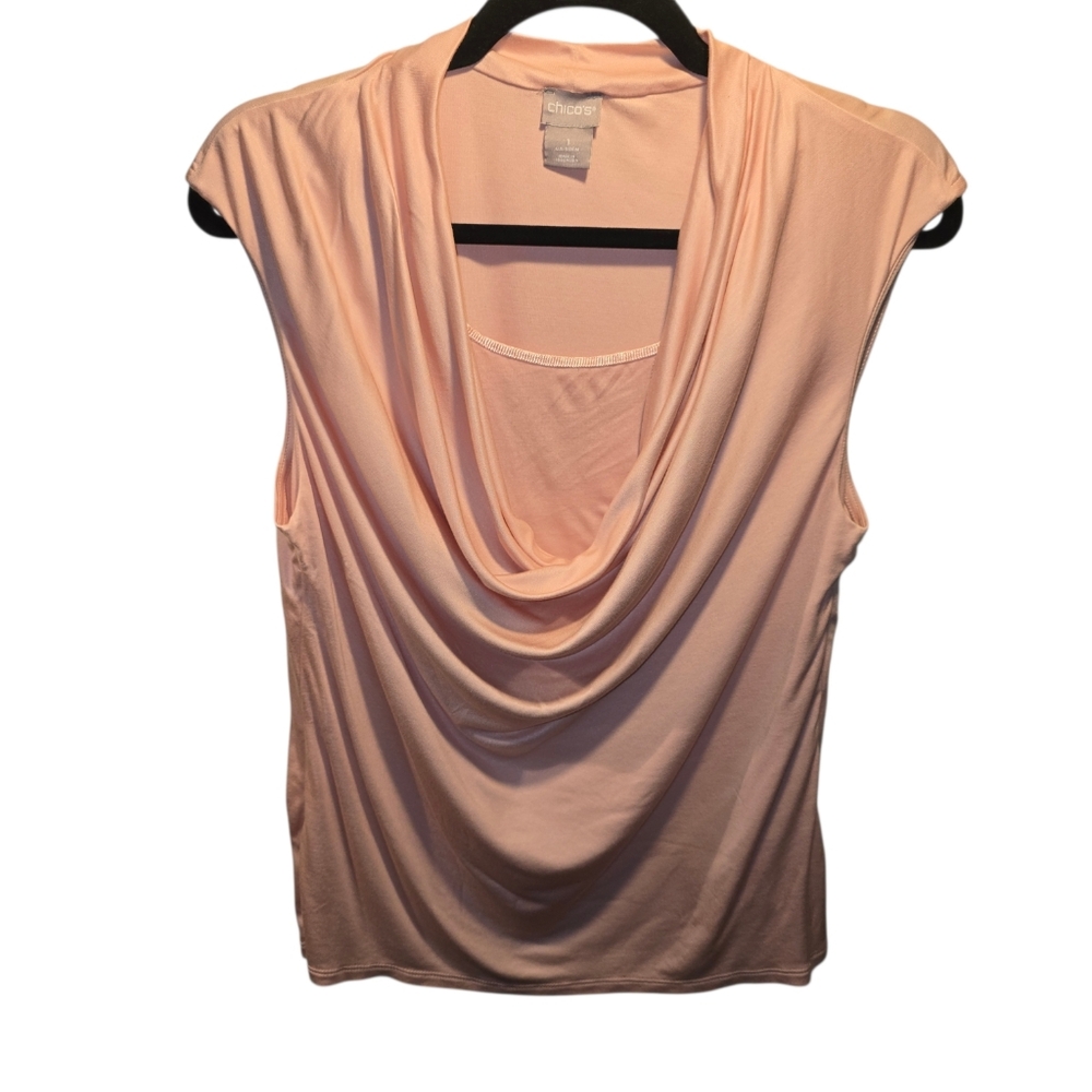 Chico's Sz. Medium Pinky/peachy Sleeveless Blouse